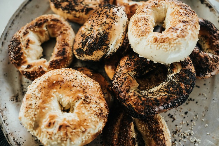 Poppy Seed Bagels with Poppy Seeds